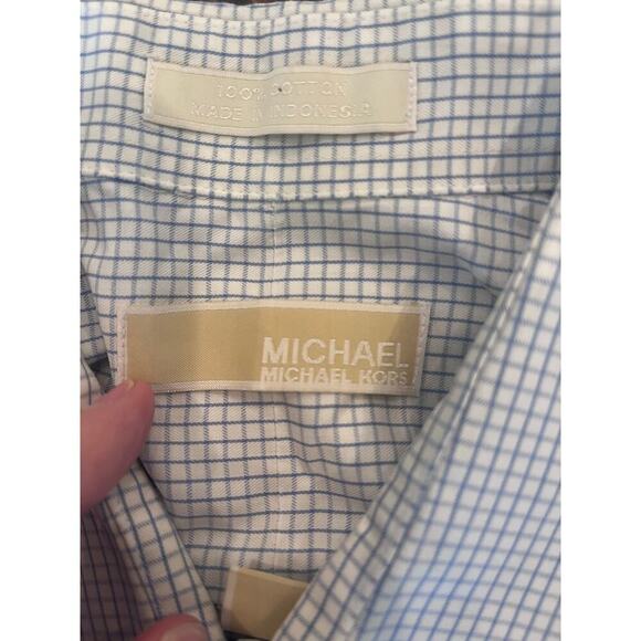 Michael Kors Academia Office Career Wear Button Down Shirt Men 18 36/37 XXL - Picture 3 of 9